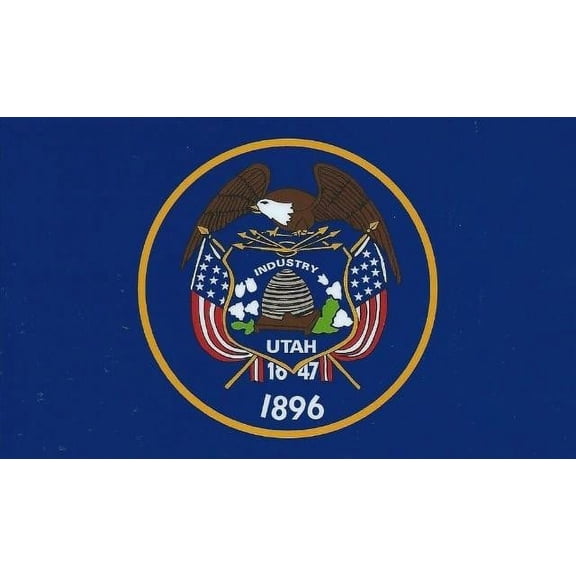 5in x 3in Utah State Flag Bumper Sticker Car Decal Window Stickers Vinyl Car Decals