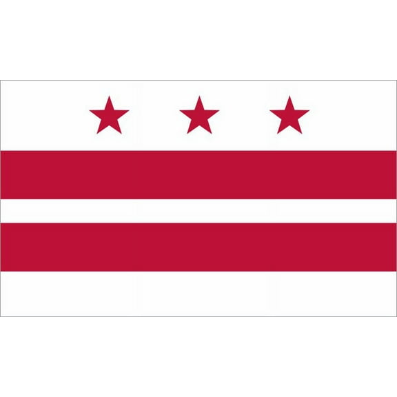 5in x 3in Washington DC Flag Sticker