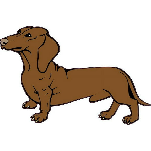 5in x 3in Weenie Dachshund Dog Bumper Sticker Decal Car Window Stickers Decals