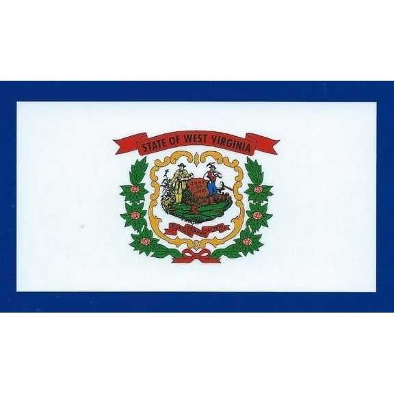 5in x 3in West Virginia State Flag Bumper Sticker Decal Window Stickers Car Decals