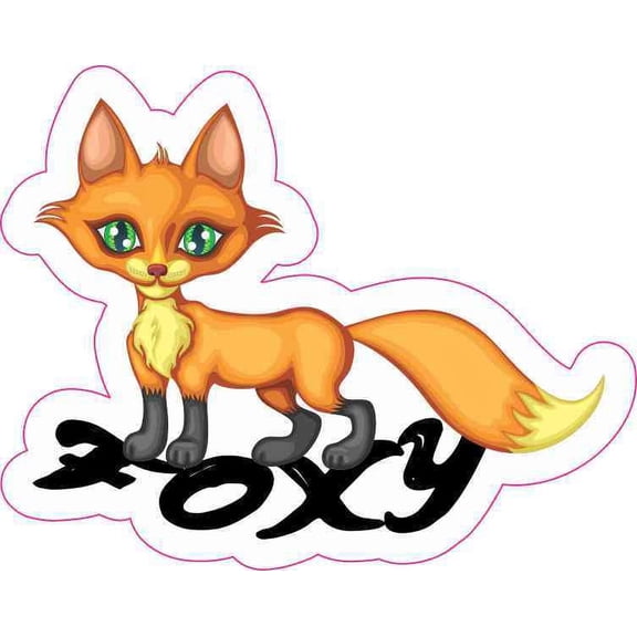 5in x 4in Foxy Sticker Vinyl Funny Animal Tumbler Cup Decal Vehicle Sticker