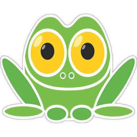 5in x 4in Green Frog Sticker Vinyl Cup Decal Animal Vehicle Bumper Stickers