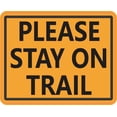 thumbnail image 1 of 5in x 4in Please Stay on Trail Magnet, 1 of 2