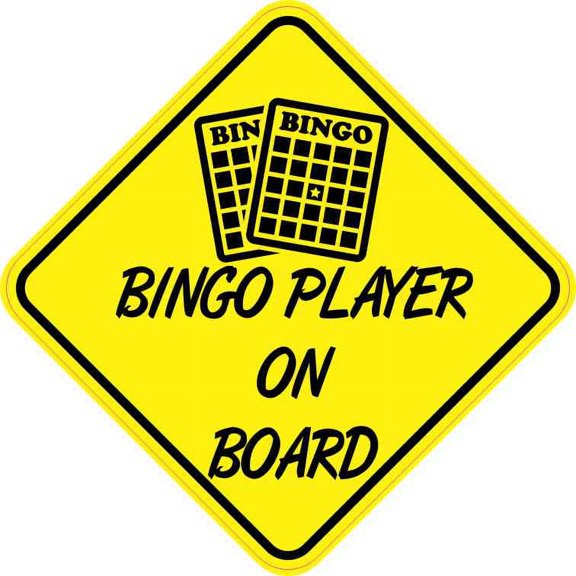 5in x 5in Bingo Player On Board Sticker