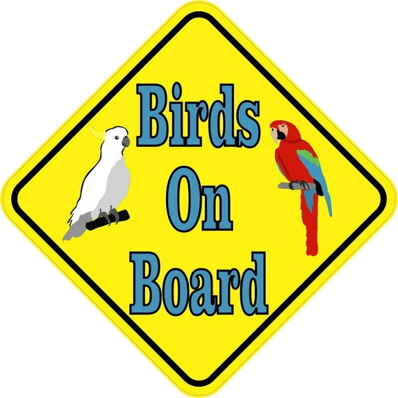 5in x 5in Birds On Board Sticker
