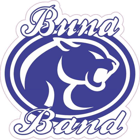 5in x 5in Buna Band Sticker Vinyl School Music Bumper Stickers Cup Decal