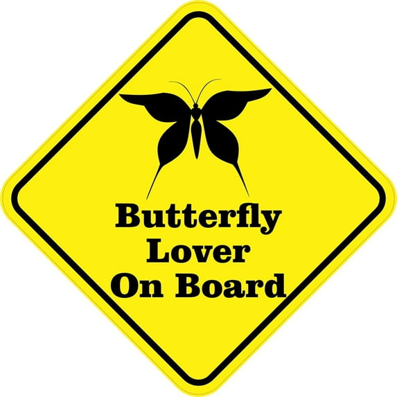 5in x 5in Butterfly Lover On Board Magnet