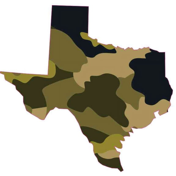 5in x 5in Camouflage Texas Sticker Vinyl Die Cut Car Decal Cup Stickers