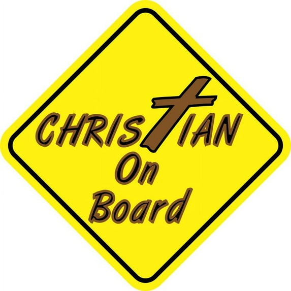 5in x 5in Christian On Board Magnet