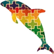 5in x 5in Colorful Dolphin Bumper Sticker Car Vinyl Truck Window Decal