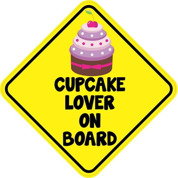 5in x 5in Cupcake Lover On Board Magnet