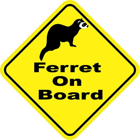 5in x 5in Ferret On Board Magnet
