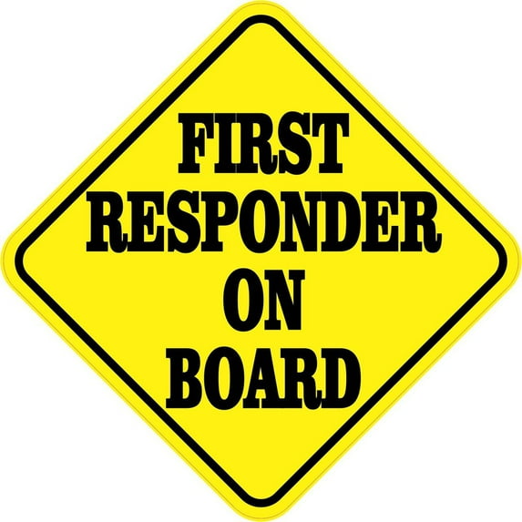 5in x 5in First Responder on Board Sticker