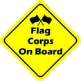 thumbnail image 1 of 5in x 5in Flag Corps On Board Sticker, 1 of 3