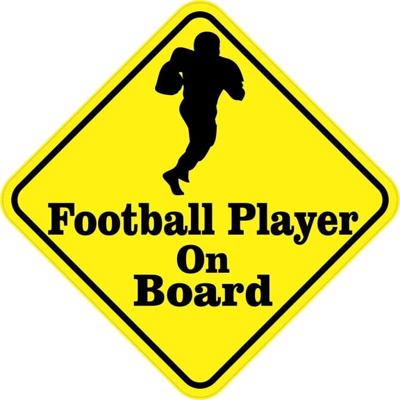 5in x 5in Football Player On Board Sticker
