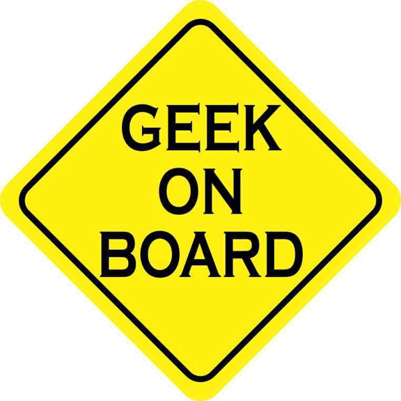 5in x 5in Geek On Board Magnet
