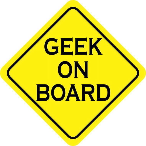 5in x 5in Geek On Board Sticker