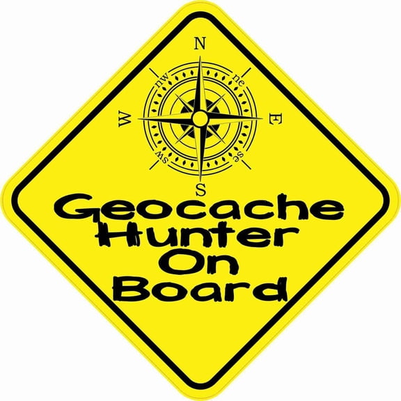 5in x 5in Geocache Hunter On Board Magnet