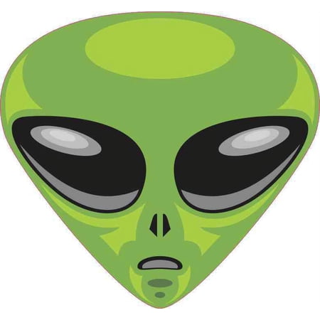 5in x 5in Green Alien Bumper Sticker Vinyl Truck Window Decal Sign Decals