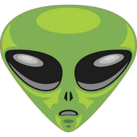 5in x 5in Green Alien Bumper Sticker Vinyl Truck Window Decal Sign Decals