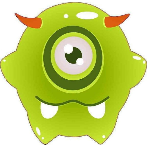 5in x 5in Green Alien Bumper Sticker Vinyl Truck Window Decal Sign Decals