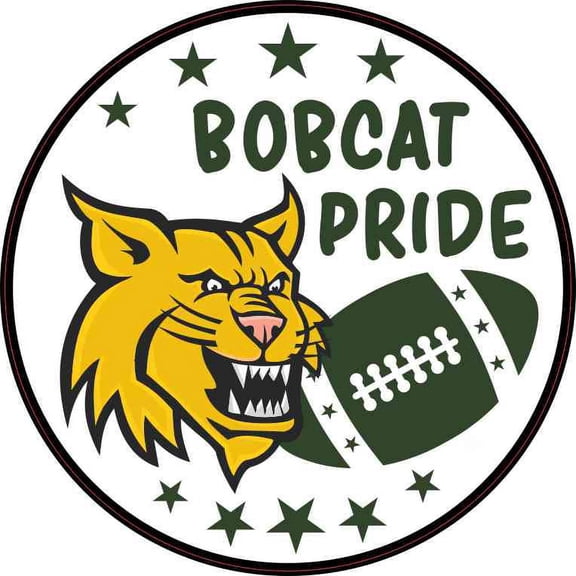5in x 5in Green Bobcat Pride Sticker