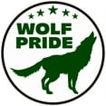 thumbnail image 1 of 5in x 5in Green Wolf Pride Sticker, 1 of 3