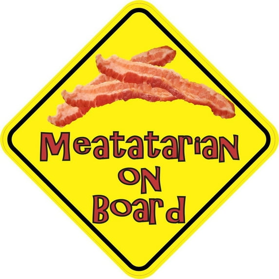 5in x 5in Meatatarian On Board Sticker