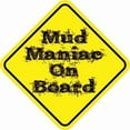 thumbnail image 1 of 5in x 5in Mud Maniac On Board Sticker, 1 of 4