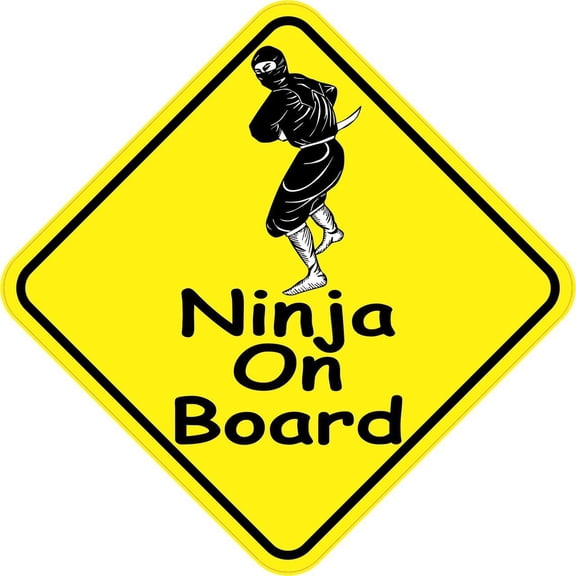 5in x 5in Ninja On Board Sticker