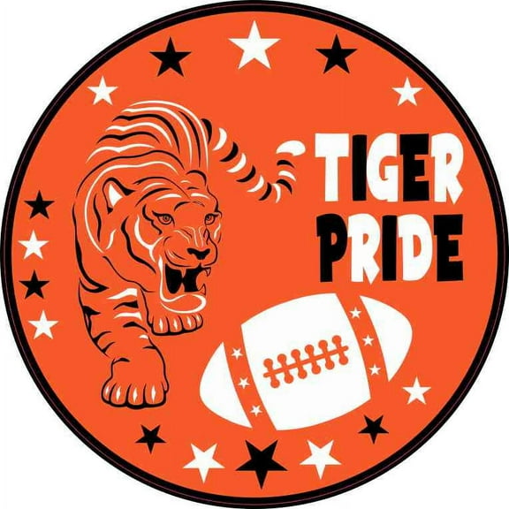 5in x 5in Orange Tiger Pride Sticker