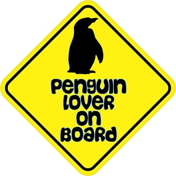 5in x 5in Penguin Lover On Board Sticker