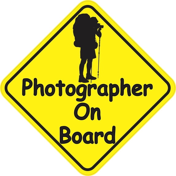 5in x 5in Photographer On Board Sticker