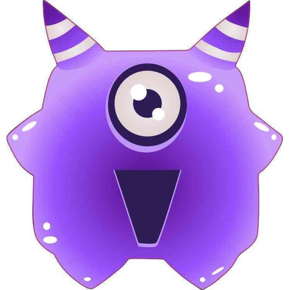 5in x 5in Purple Alien Bumper Sticker Vinyl Truck Window Decal Sign Decals