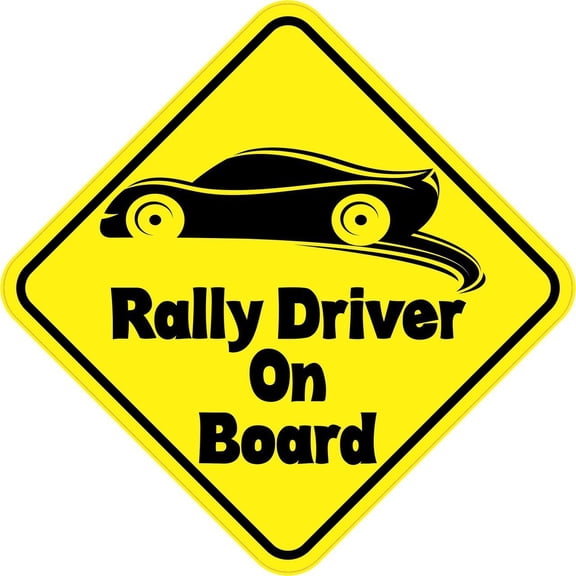 5in x 5in Rally Driver On Board Magnet