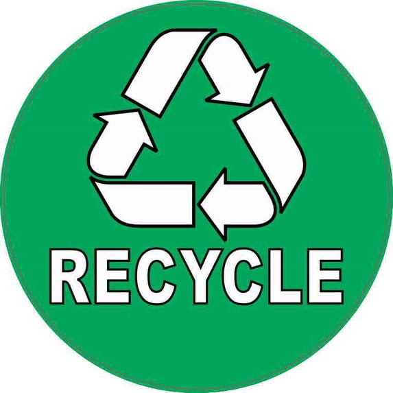 5in x 5in Recycle Sticker