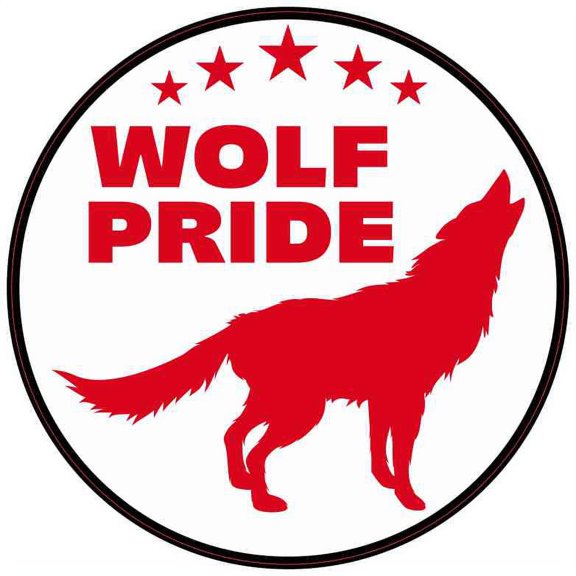5in x 5in Red Wolf Pride Sticker