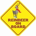 thumbnail image 1 of 5in x 5in Reindeer On Board Magnet, 1 of 3