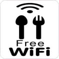 thumbnail image 1 of 5in x 5in Restaurant Free Wi-Fi Magnet Vinyl Customer  Sign Magnets, 1 of 1
