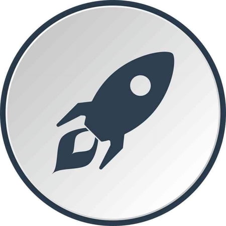 5in x 5in Rocket Ship Bumper Sticker Car Vinyl Decals Truck Decal Stickers