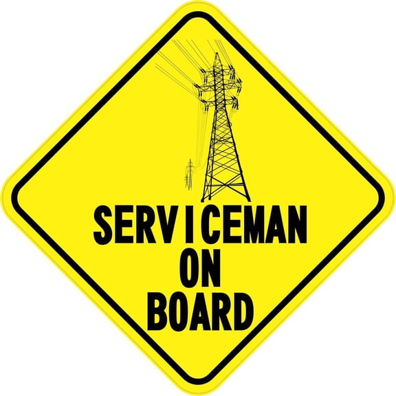 5in x 5in Serviceman On Board Sticker