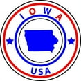 thumbnail image 1 of 5in x 5in State Circle Iowa Sticker Vinyl Bumper Sticker Sign Hobby Decal, 1 of 1