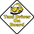 thumbnail image 1 of 5in x 5in Taxi Driver on Board Vinyl Sticker, 1 of 4