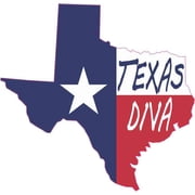 5in x 5in Texas Diva Sticker