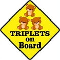 thumbnail image 1 of 5in x 5in Three Girls Triplets on Board Sticker, 1 of 5