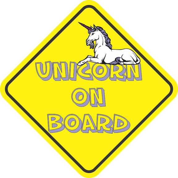 5in x 5in Unicorn On Board Magnet