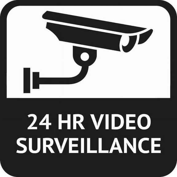 5in x 5in Video Surveillance Sticker Vinyl Window Signs Door Sign Stickers