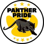 5in x 5in Yellow Paw Print Panther Pride Sticker