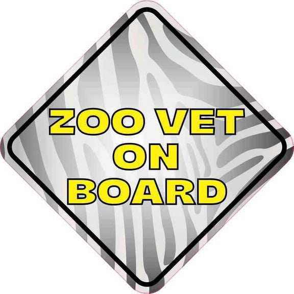 5in x 5in Zoo Vet on Board Magnet