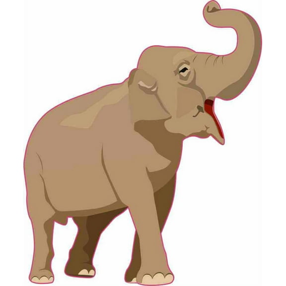 5in x 6in Elephant Vinyl Sticker